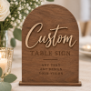 Personalized wooden custom table sign for wedding or event decor