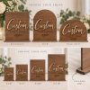 Custom engraved or 3D lettering wooden table sign with stand