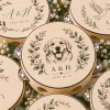 Personalized Wedding Tambourines, Custom 4-Inch Wooden Party Favors.
