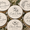 Personalized Wedding Tambourines, Custom 4-Inch Wooden Party Favors.
