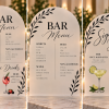 Personalized Acrylic Wedding Bar Menu Sign – Signature Drinks