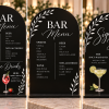 Personalized Acrylic Wedding Bar Menu Sign – Signature Drinks