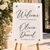 Personalized Wedding Welcome Sign 18x24 – Clear Acrylic & Wood