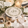 Personalized Wedding Tambourines, Custom Guest Favors for Reception & Send Off, Optional White Ribbon